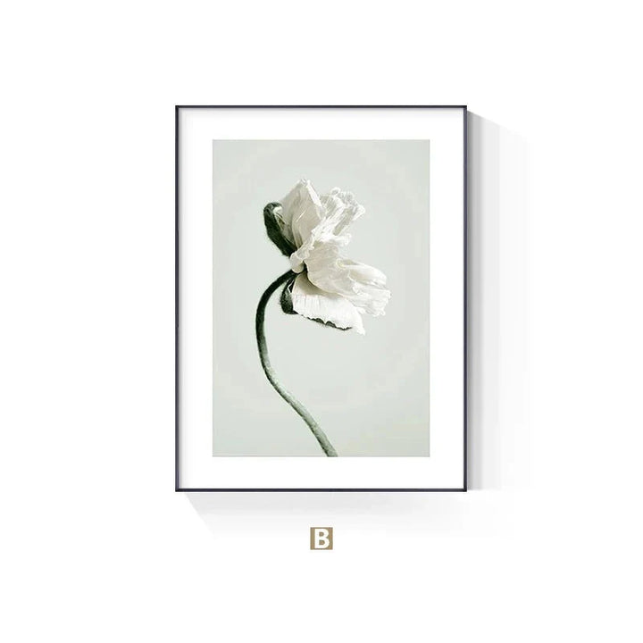 Minimalist Abstract Floral Wall Art Fine Art Canvas Prints Inspirational Quote Poster Gallery Wall Pictures For Living Room Bedroom Art Decor | Bowlift