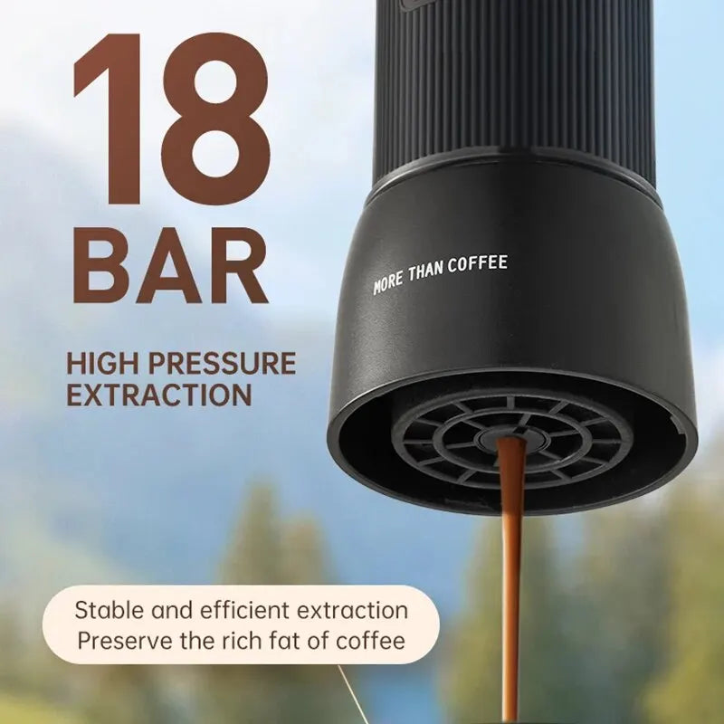 BowLift | Portable Coffee Machine 18 Bar, Hand Pressure Operation, ZZUOM CM101, Compact Extraction for Outdoor Camping Travel Use