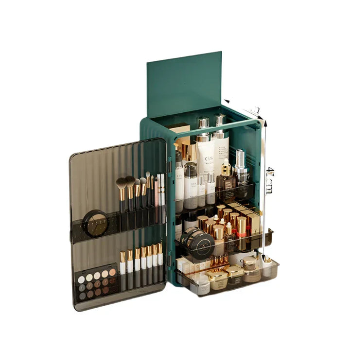 BowLift | Luxo Luxury Makeup Storage Box – Dust-Proof Cosmetic Organiser with Magnetic Door