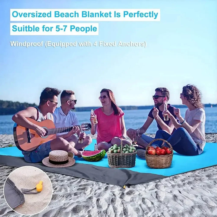 BowLift | Beach Blanket AeroLoom | XXL 210x200 cm | Waterproof & Sand-Free | Ultra-Light & Portable