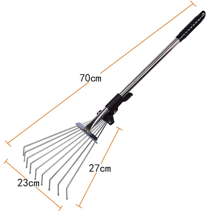 Garden Helper Telescopic Yard Cleaner Leaf Rake | Bowlift