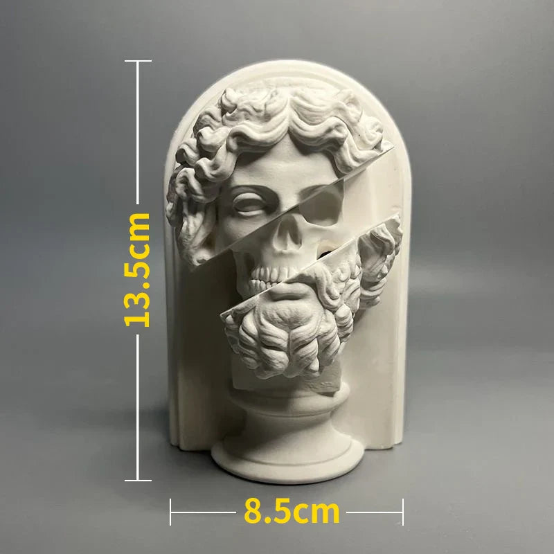BowLift | Nordic INS Style Character Plaster Statue DIY Painted Sketch Photography Props Table Decorations Home Art Plaster Decoration