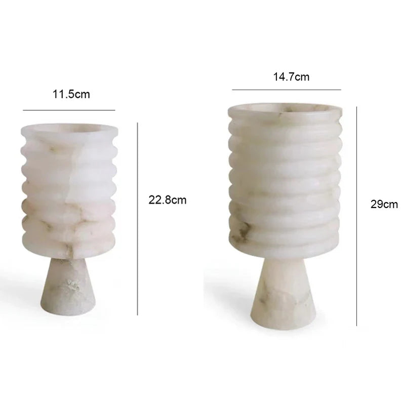 White Onyx Flower Vase Bowlift
