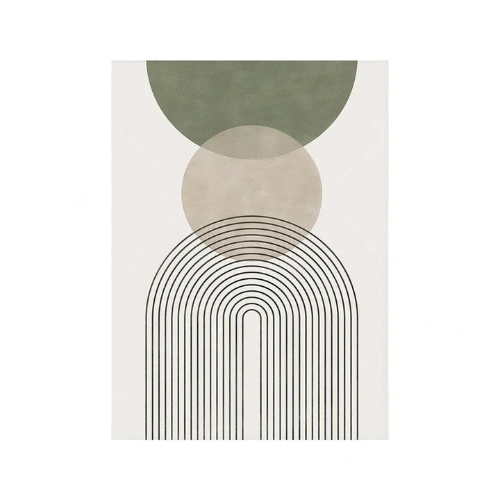 Sage Green Beige Minimalist Abstract Botanical Wall Art Fine Art Canvas Prints Pictures For Living Room Dining Room Nordic Home Decor | Bowlift