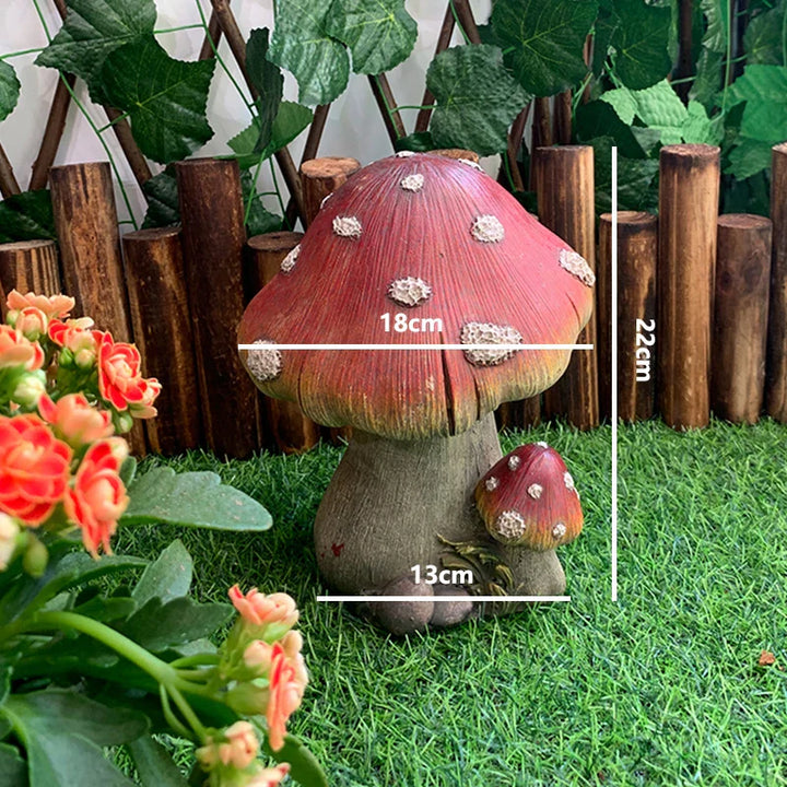 Outdoor Fairy Mushroom Resin Garden Decor | Bowlift