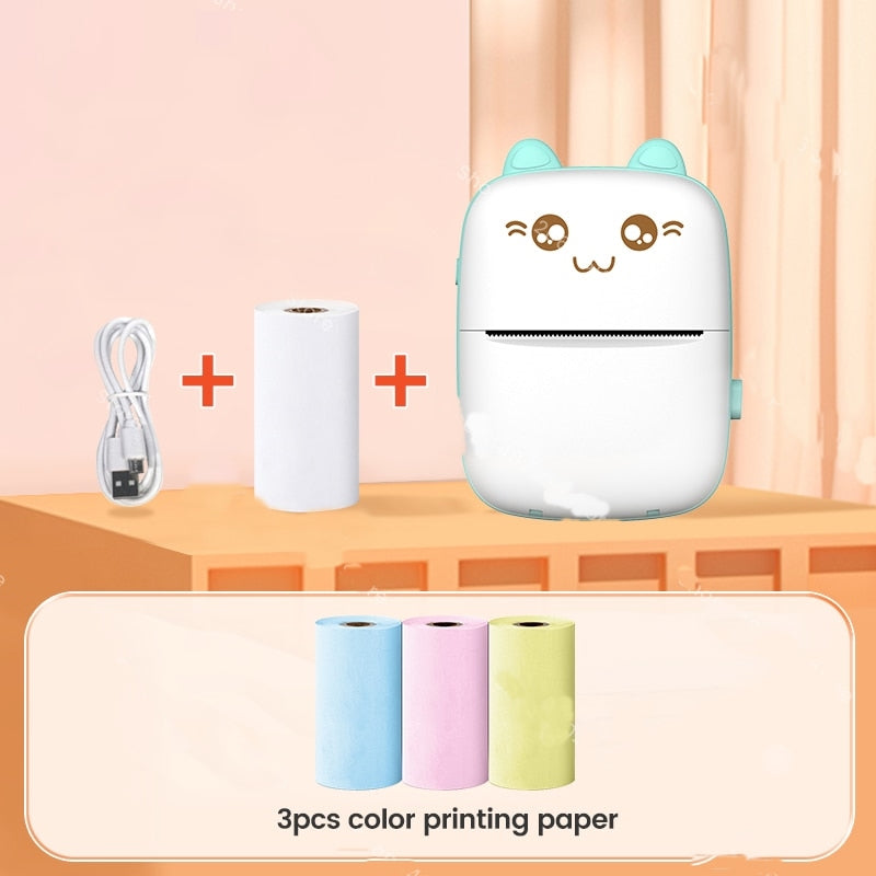 Mini Cat Thermal Bowliftuetooth Label Printer | Bowlift