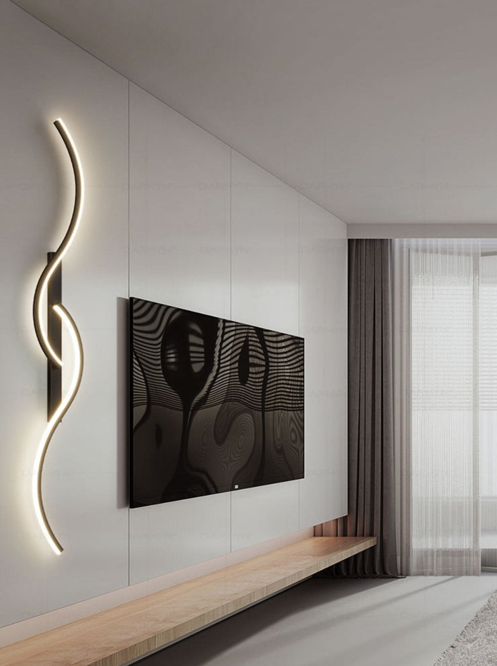 BowLift | GlowCraft – Contemporary LED Wall Light with Artistic Design
