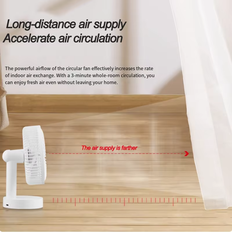 USB Desktop Oscillating Fan with Adjustable Head and Powerful Airflow | Bowlift
