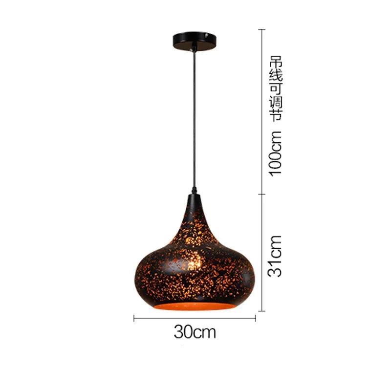 BowLift | Vintage Iron Pendant Lamp in Scandinavian Retro Loft Style