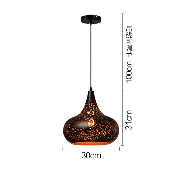 BowLift | Vintage Iron Pendant Lamp in Scandinavian Retro Loft Style