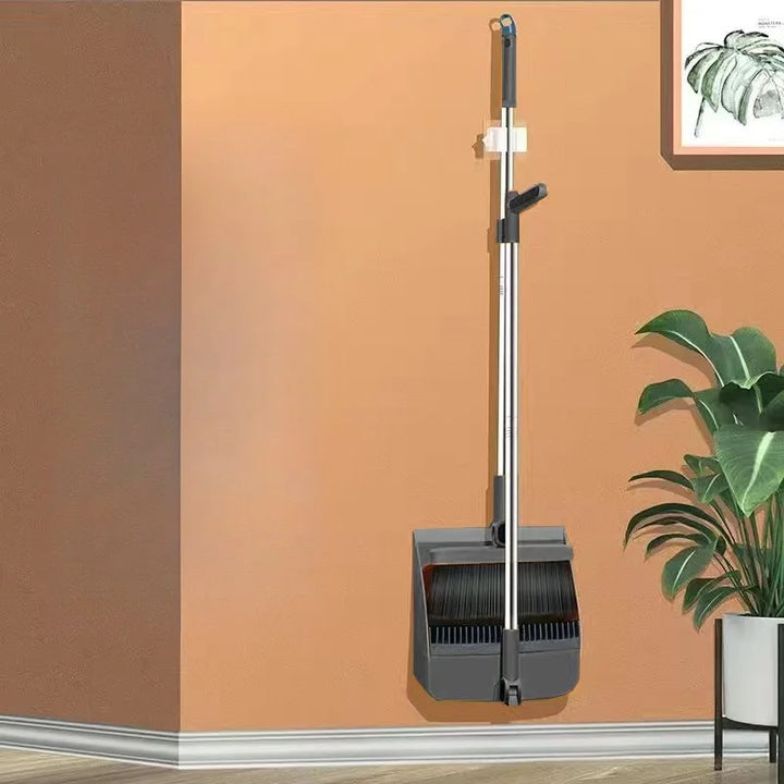 BowLift | Compacte Veegbezem- en Veegschopset met Haarverwijdering en Opvouwbare Schop