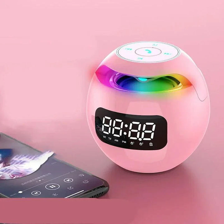 BowLift | Ball Speaker Alarm Clock | Bluetooth 5.0 | LED Night Light | 2200 mAh Battery