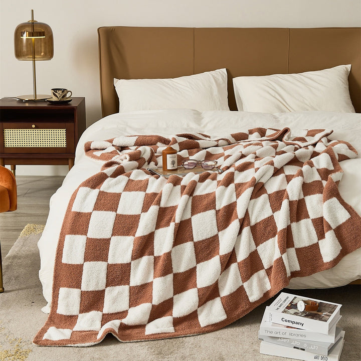 COLOURFUL CHECKERBOARD THROW | Bowlift