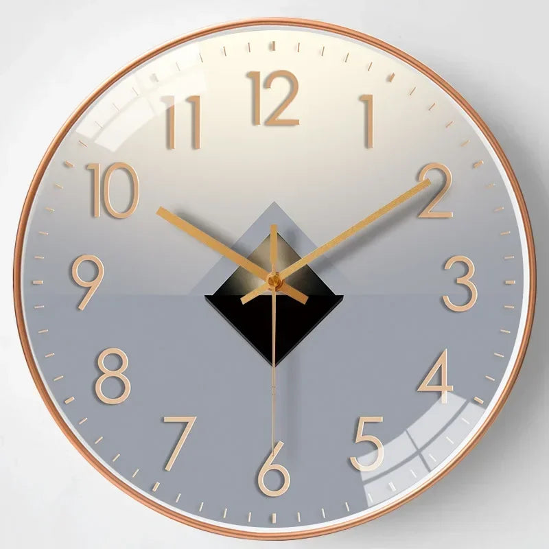 BowLift | Silent Classic Wall Clock | Non-Ticking Elegant Timepiece for Bedroom & Office