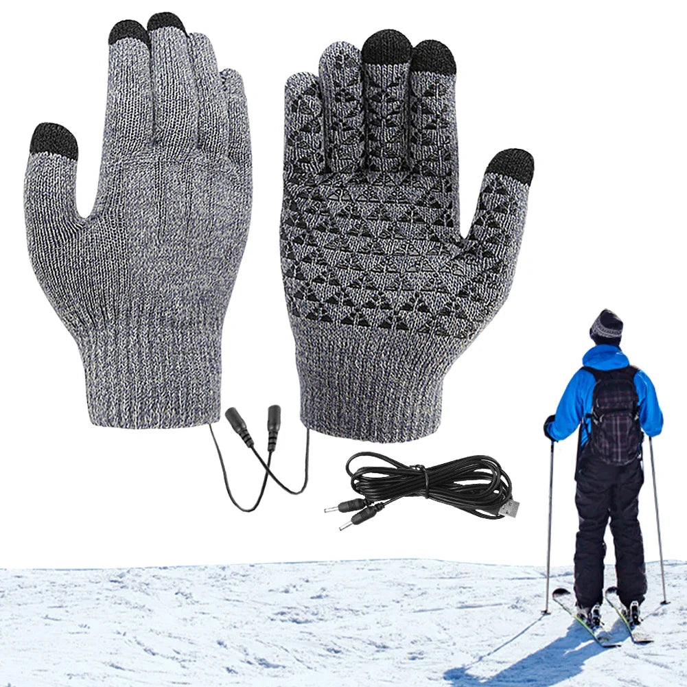 BowLift | Heated Gloves FROSTIQ | USB Charging | Touchscreen & Non-Slip | Winter Thermal Gloves for Outdoor & Cycling