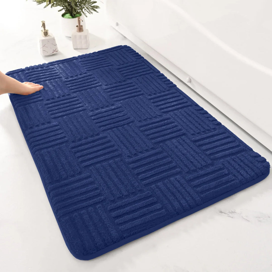 BowLift | Bath Mat AquaStripes | Non-slip & Highly Absorbent | Soft & Easy Care | For Bathroom & Entrance