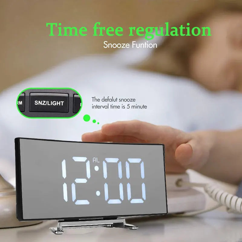 BowLift | Curved Screen Digital Alarm Clock