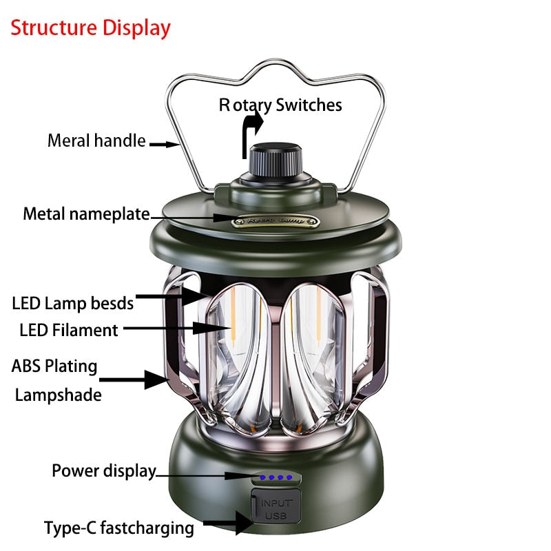 BowLift | Retro Power Bank Camping LED Lamp