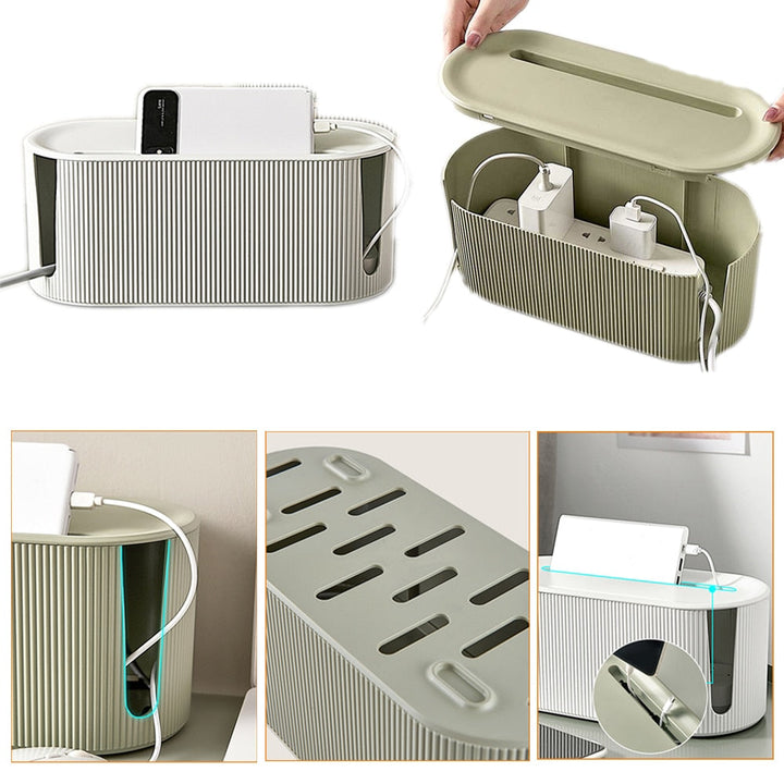 BowLift | Design Storage Box | Organizer for cables, adapters, and power strips