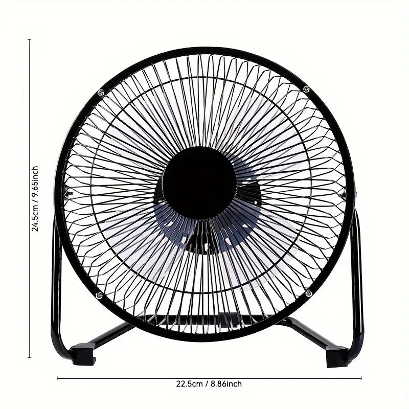 4/6/8 Inch Desktop Portable USB Electric Fan – 2-Speed Adjustable Mini Desk Fan with 4 Blades & 360° Rotation for Strong Airflow | Bowlift