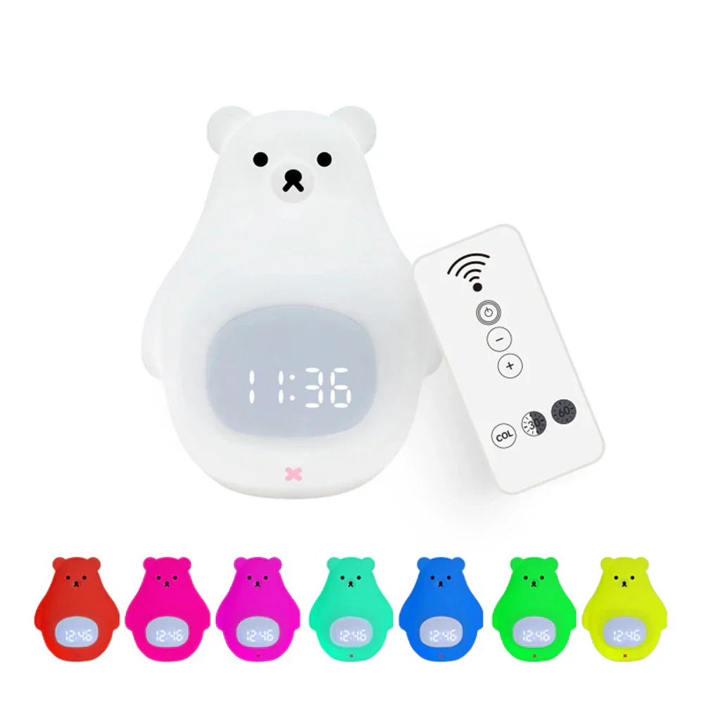 BowLift | Bear Alarm Clock - LED Night Light and Children's Alarm Clock