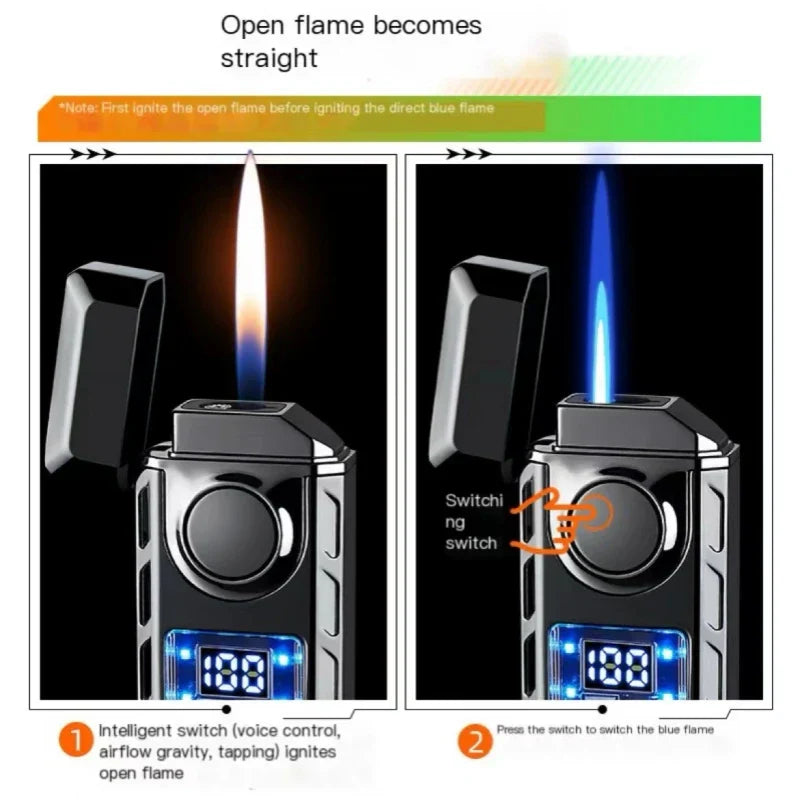 Voice Controlled USB Colorful Double Flame Lighter | Bowlift