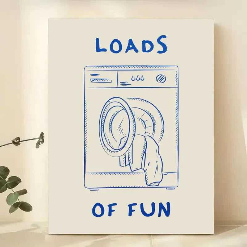 Loads of Fun Laundry Room Wall Art | Bowlift