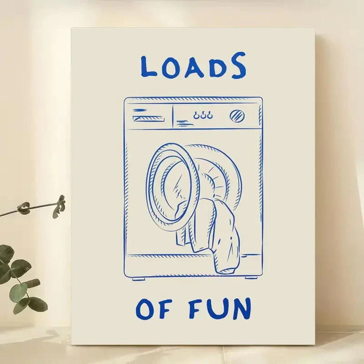 Loads of Fun Laundry Room Wall Art | Bowlift