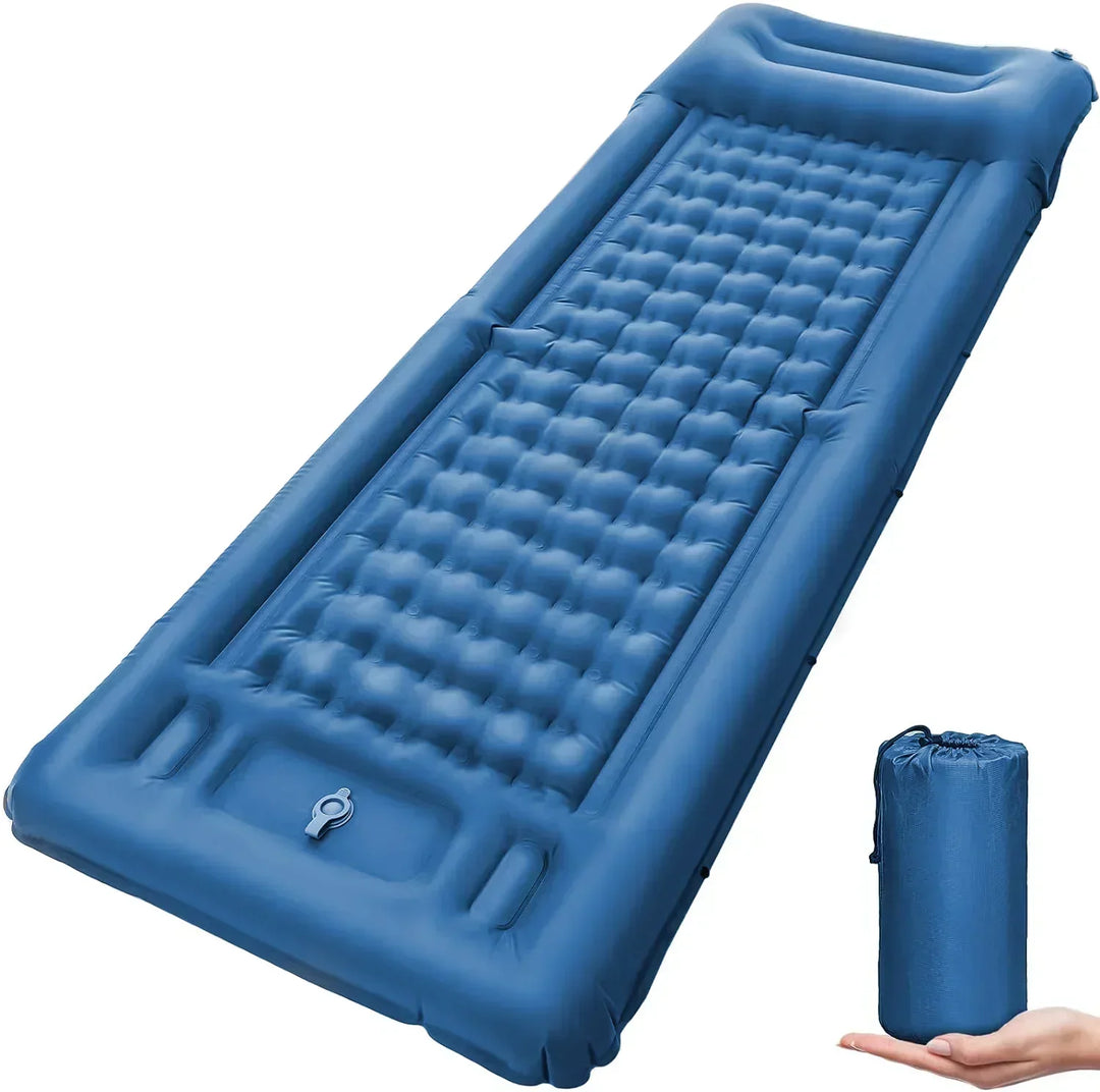 BowLift | TrekBreeze Camping Sleeping Pad Self-Inflating | 12 cm Thick | With Foot Pump & Connectable | Ultralight & Waterproof