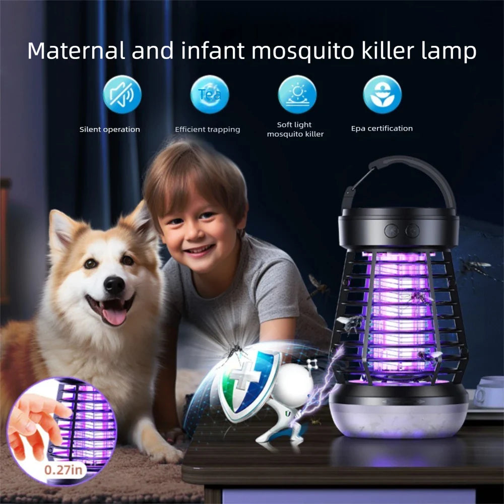 BowLift | Mosquito lamp Lumava Pro | 4-in-1 Camping light with insect killer & SOS function | Rechargeable with USB-C & 2000 mAh battery