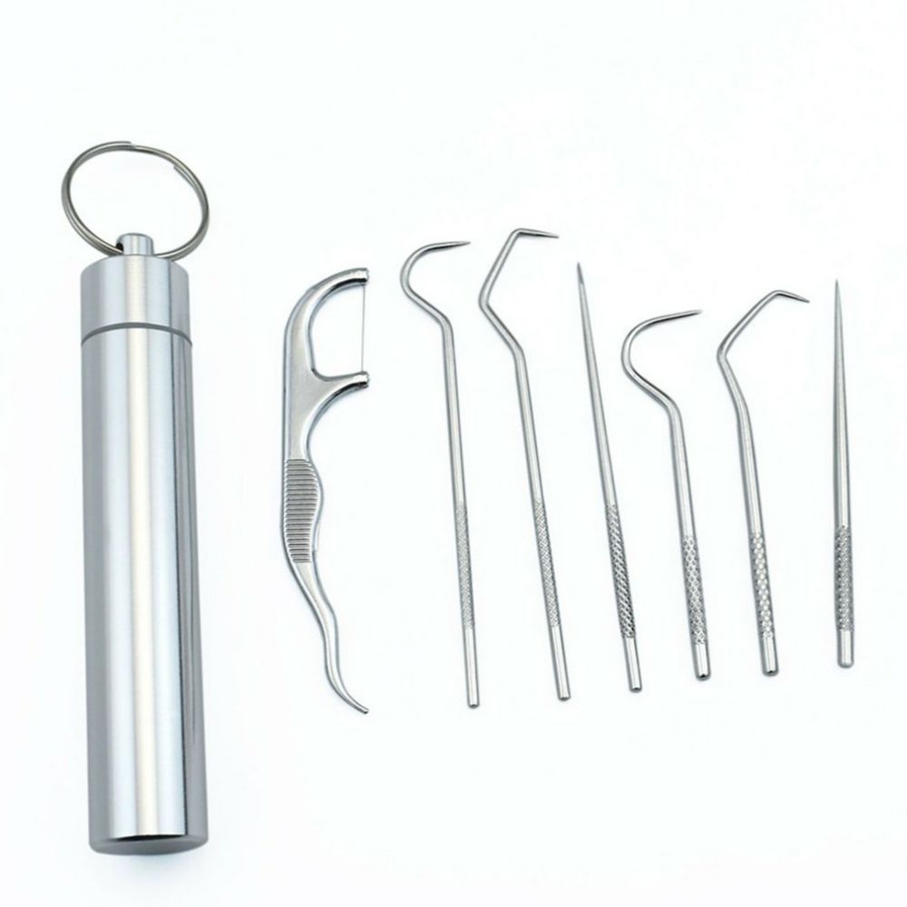 7-piece stainless steel toothpick set | Bowlift