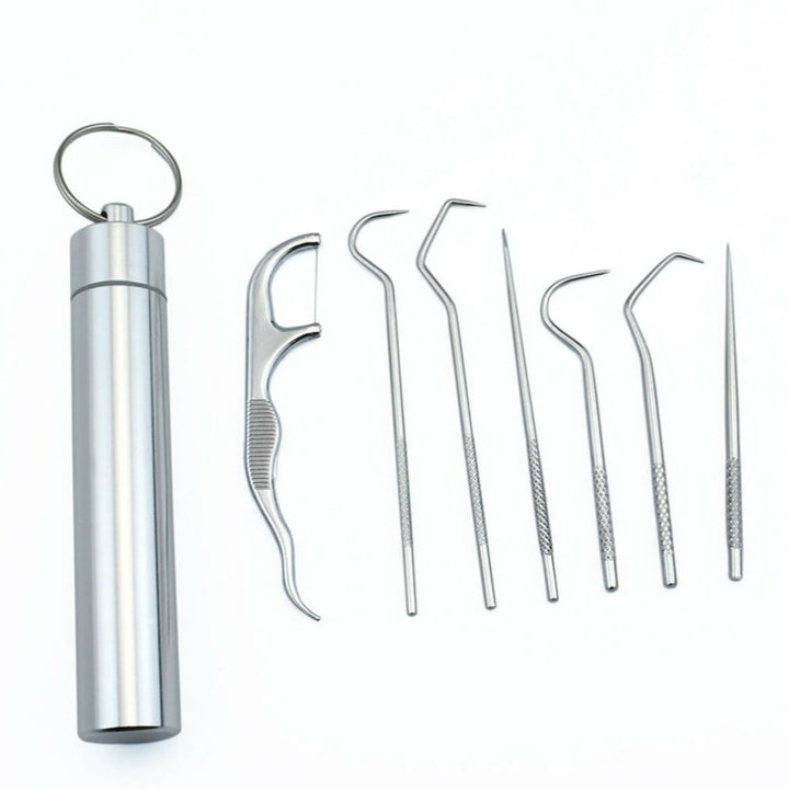 7-piece stainless steel toothpick set | Bowlift