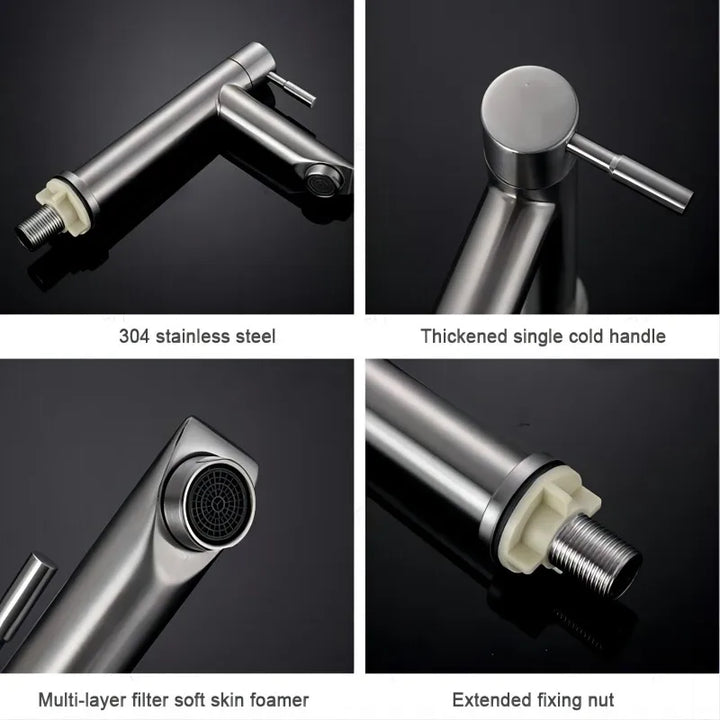 BowLift | Stylish Luxury Stainless Steel Basin Faucet for Bathrooms