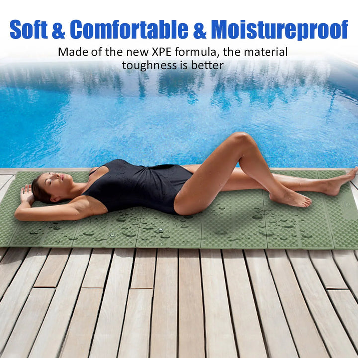 BowLift | TrekLuma Foldable Sleeping Mat | Ultra-light & Waterproof | Egg-Groove Comfort | For Outdoor & Camping