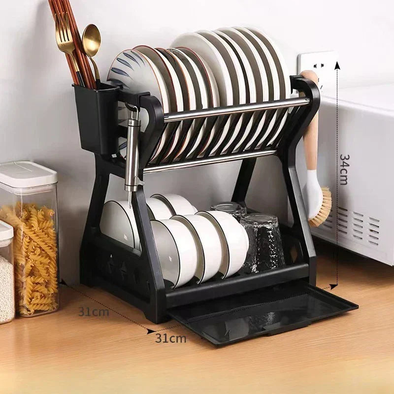 Foldable dish organizer – Practical draining rack for dishes, space-saving and easy to clean, perfect for modern kitchens and small spaces | Bowlift