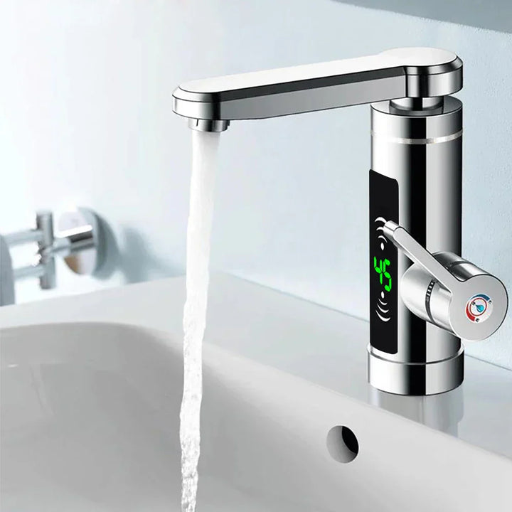BowLift | ThermoFlow 3000W Instant Heating Kitchen Tap with 360° Rotating Spout – Stainless Steel & Energy Efficient