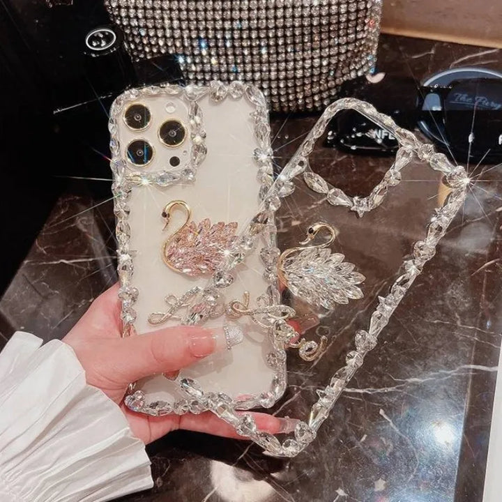 BowLift | Sparkle Shell Diamond Bow iPhone Case