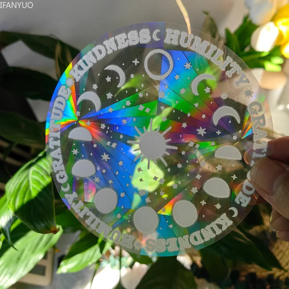 BowLift | SunGlow Window Sticker | 3D Rainbow Effect | Self-Adhesive & Reusable