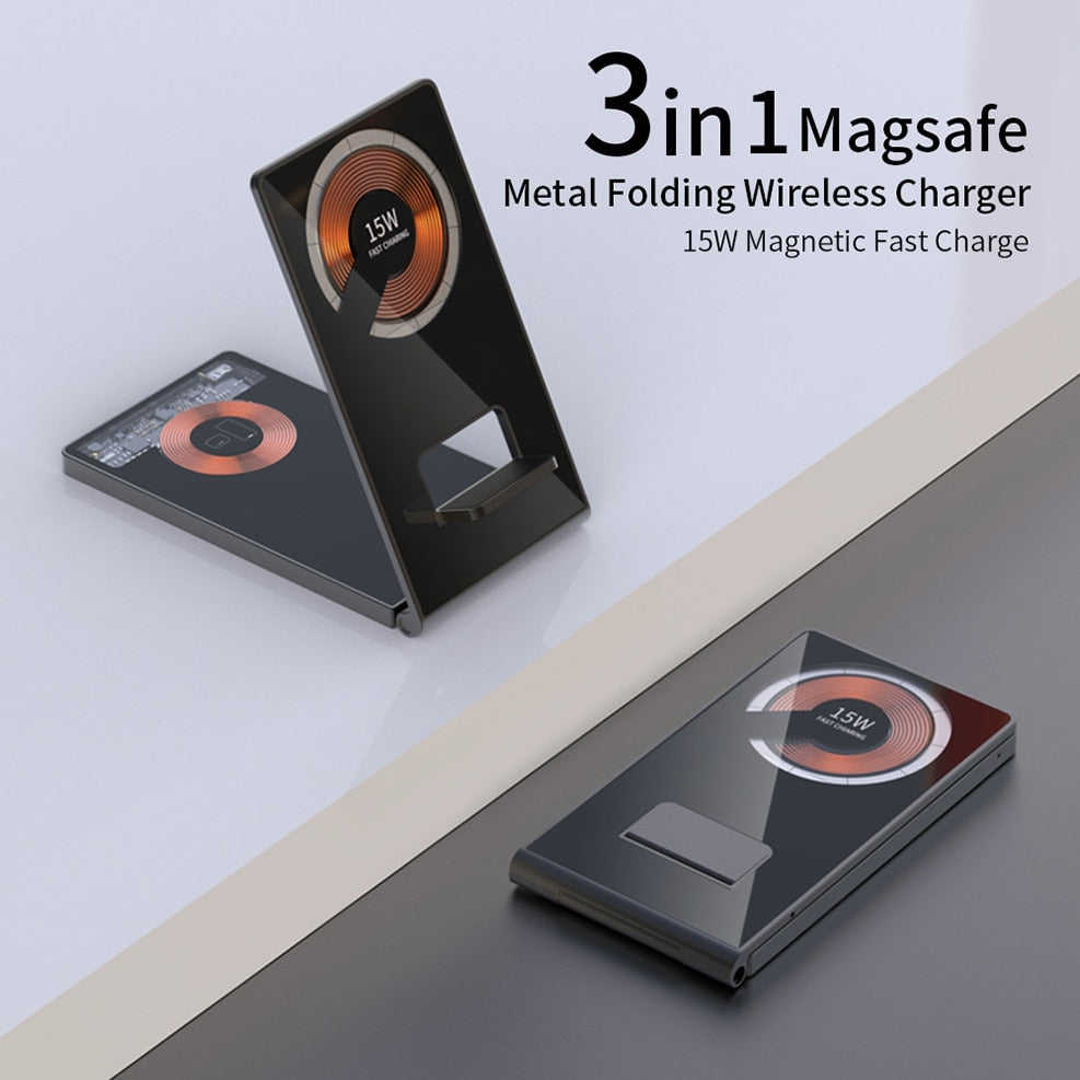 BowLift | Clear Beam Foldable Magnetic Wireless Charger Stand