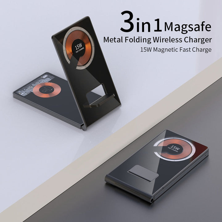 BowLift | Clear Beam Foldable Magnetic Wireless Charger Stand