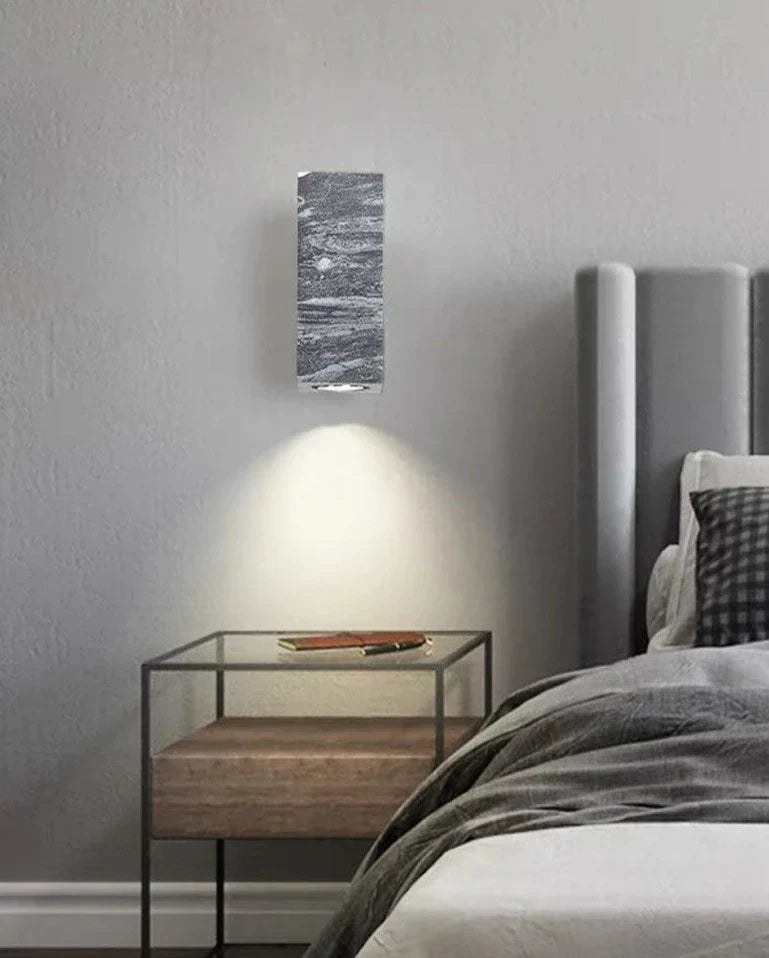 BowLift | ZenBeam – Grey Wabi-Sabi Wall Lamp for Tranquil Ambience
