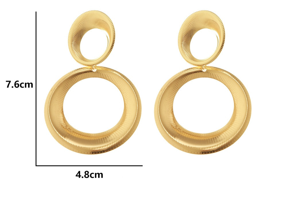 Golden Circle Earrings | Unique Statement Jewelry for a Bold Look Bowlift