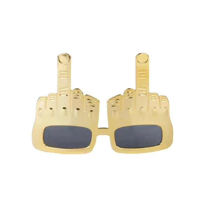 BowLift | Bold Gold Middle Finger Party Sunglasses