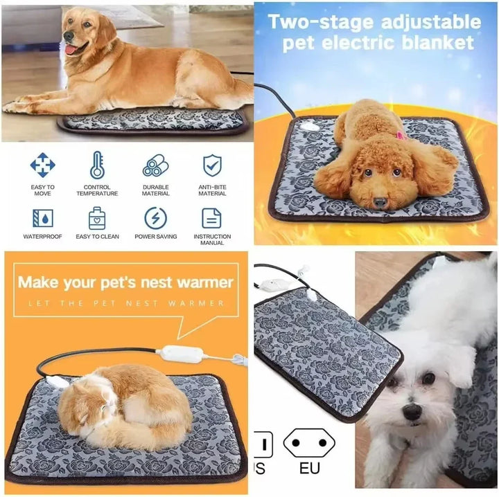 BowLift | Heated Pet Mat PawTherm | Temperature Control & Timer | Waterproof & Safe | For Dogs & Cats
