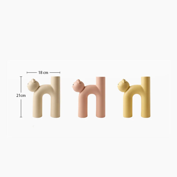 Mini Cat Elegant Minimal H-shaped Flower Vase | Bowlift