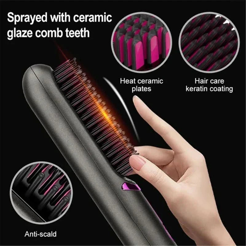 BowLift | Cordless straightening brush styler for straight hair everywhere