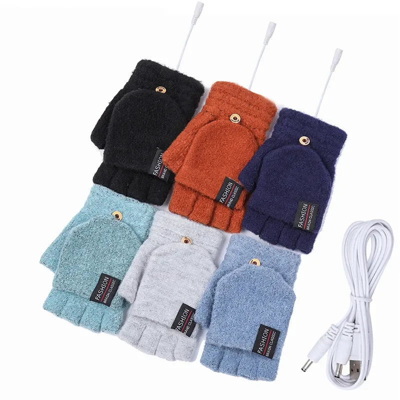 BowLift | ThermoLoom USB heating gloves | 3 heat levels | Soft knit material | Unisex one size