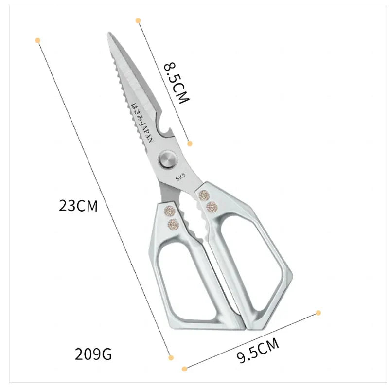 BowLift | Multifunctional kitchen scissors | Stainless steel SK5 | For meat, fish & vegetables | Ergonomic handle