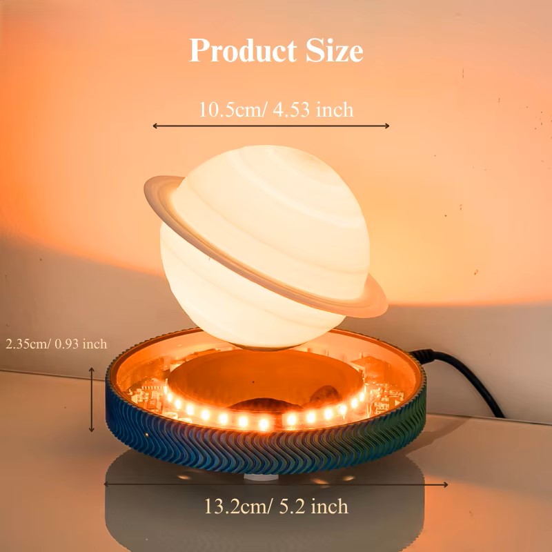 3D Saturn Space Lover Magnetic Levitating Lamp | Bowlift