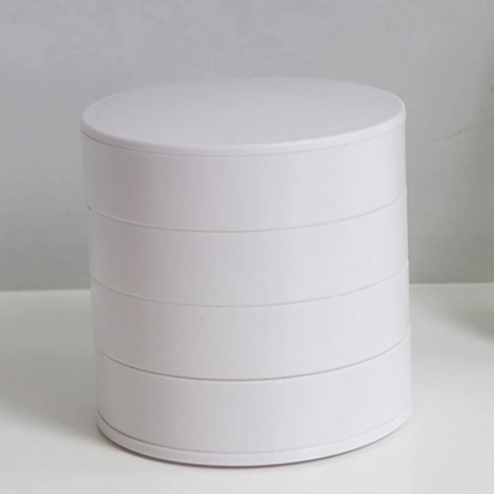 BowLift | Velvira Jewelry Box Rotatable | 5 Levels with Lid | Dustproof & Compact | For Jewelry, Hair Accessories & Makeup